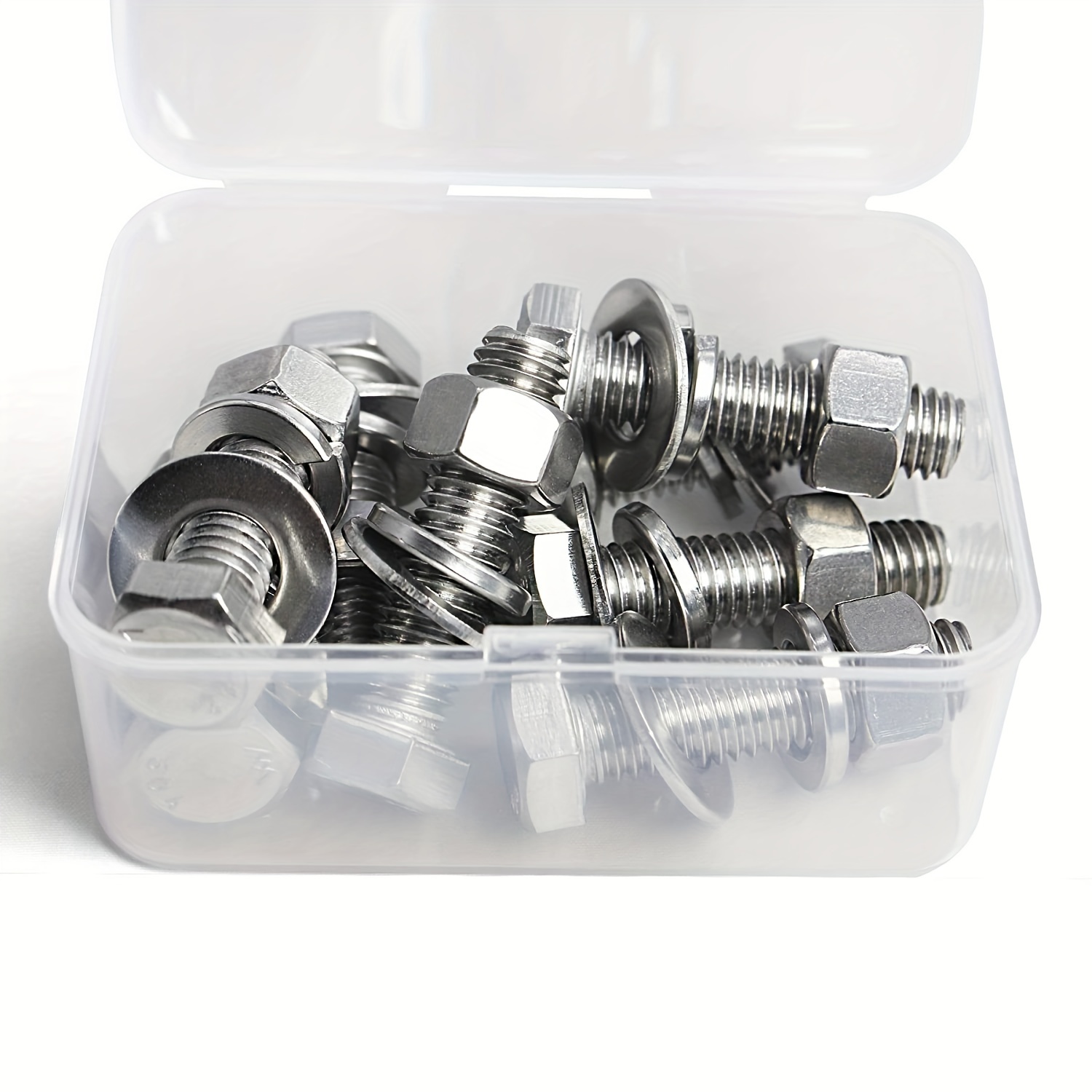 External Hexagon Head Bolt Screws Nuts Flat Washers And Locking Washers Stainless  Steel 304 Machine Full Thread 1 4 20 Inch Classification Kit, Free  Shipping On Items Shipped From Temu