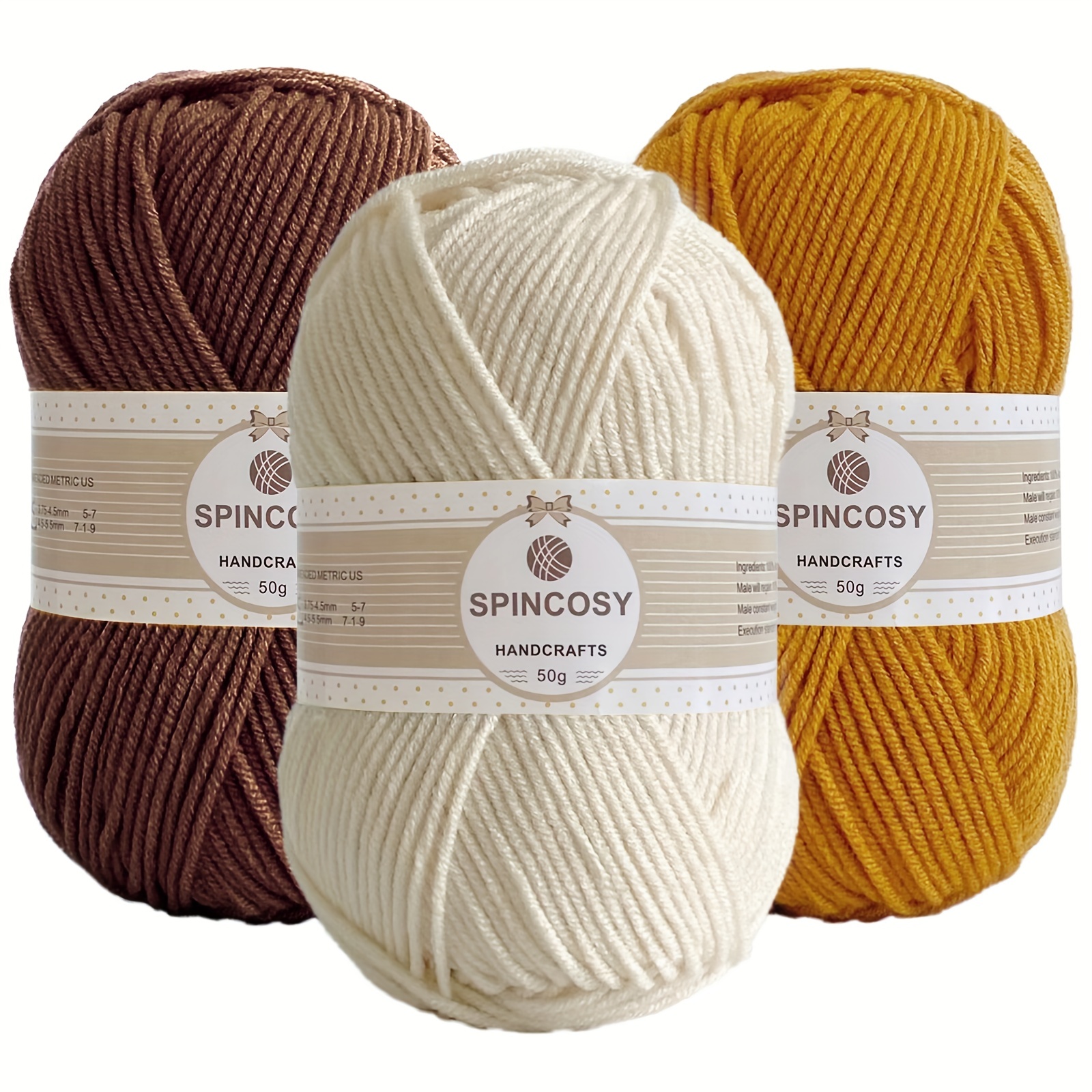 Mini Bundle 6 Colors Cotton Crochet Yarn Amigurumi Yarn Crochet / Knitting  Thread Combed Cotton 6 X 20gr Multicolor Pack 