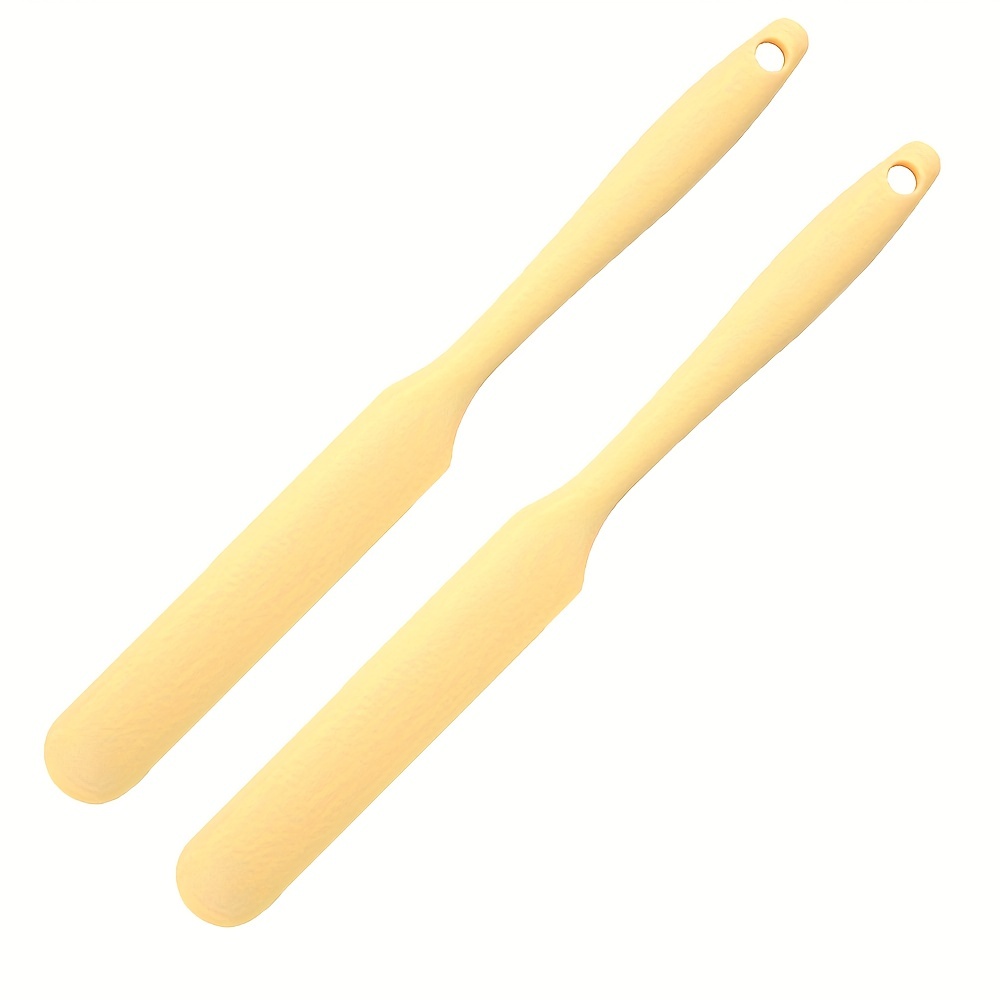 4 Pieces 13 Inch and 9.6 Inch Silicone Jar Spatulas Set Large and Medium  Rubber Butter Cake Cream Spatulas Heat Resistant Non-stick Mixing Batter