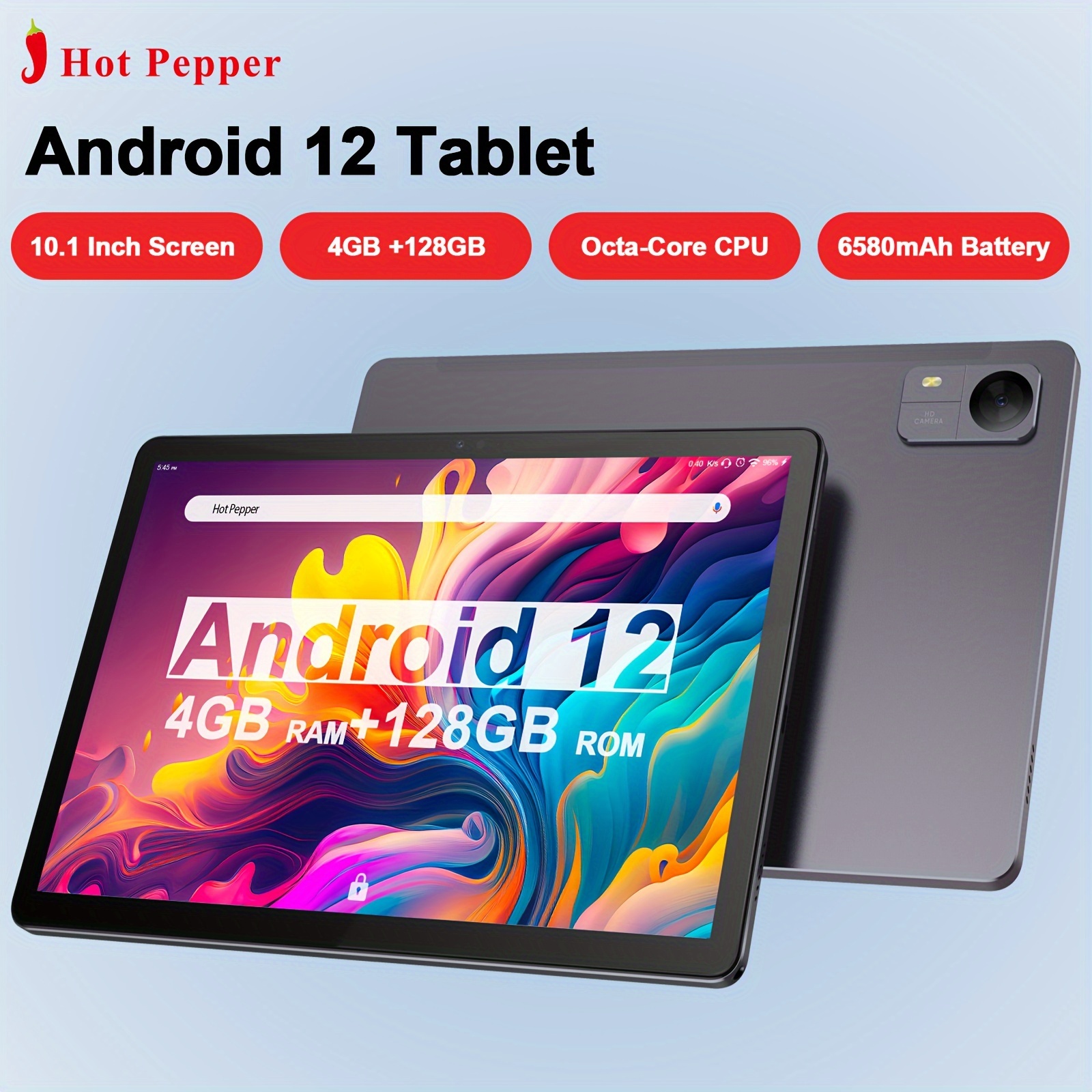 Tablette Tactile 10 Pouces Android 12, Tablette 4Go RAM (4Go