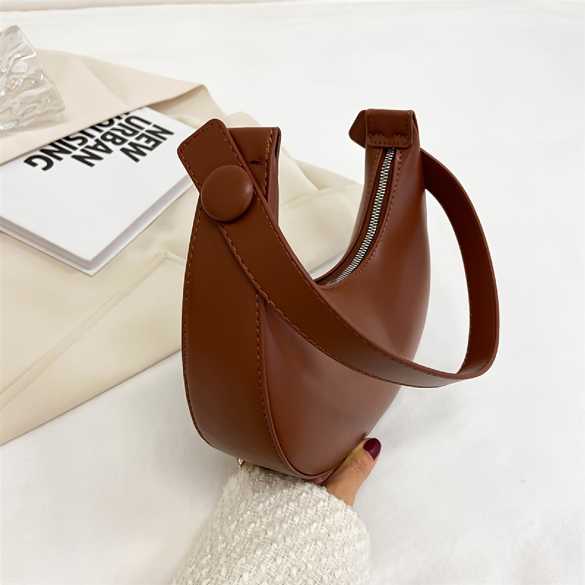 Women's Fashionable Bag, Minimalist Crescent Shaped Handbag For Women, Tote /shoulder/underarm Bag