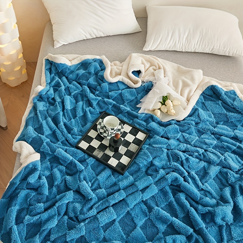 High end Double sided Teddy Fleece Blanket Extra Thick Bed - Temu