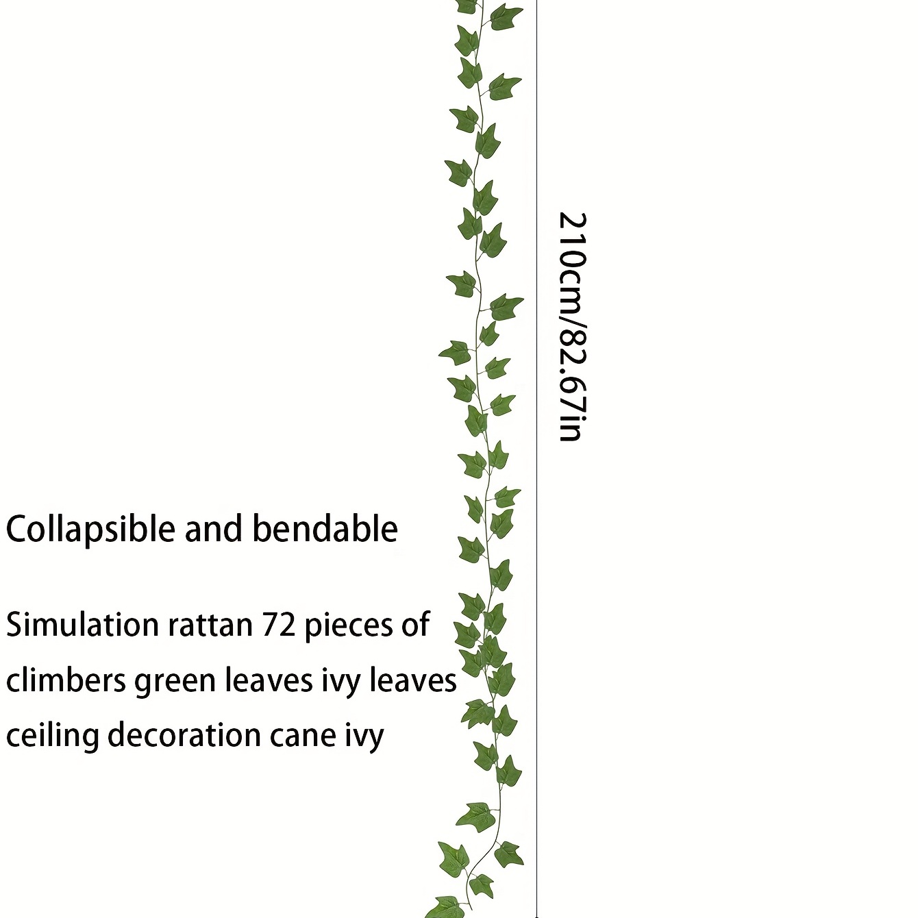 Accueil Décor Vert Soie Suspendue Vignes Fausse Feuilles Guirlande Feuilles  Diy Plantes Artificielles