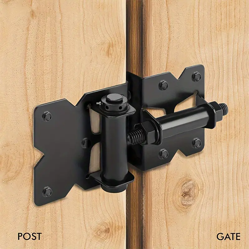Puertas y barreras : Kit bisagras puerta de campo, para pilar de madera,  zincado en caliente