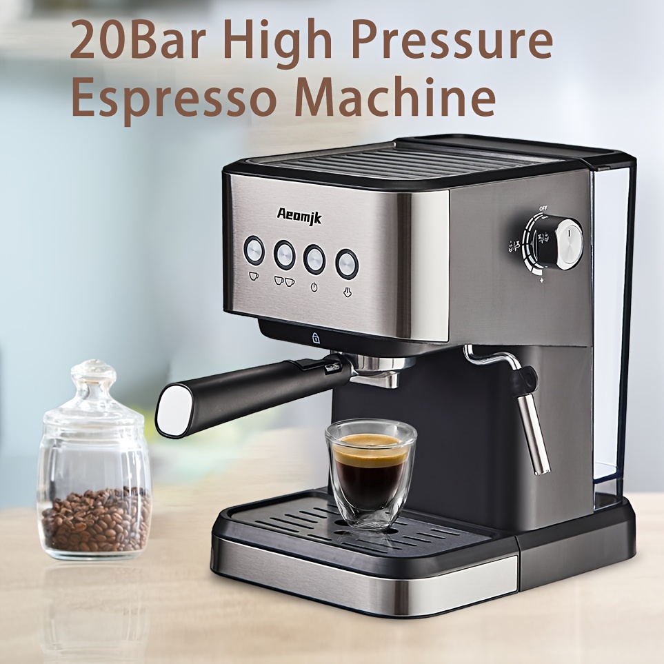  HOSL Máquina de café con espumador de leche, cafetera  profesional de 15 barras para café con leche y capuchino, cafetera compacta  con tanque de agua extraíble de 35 onzas, regalo de