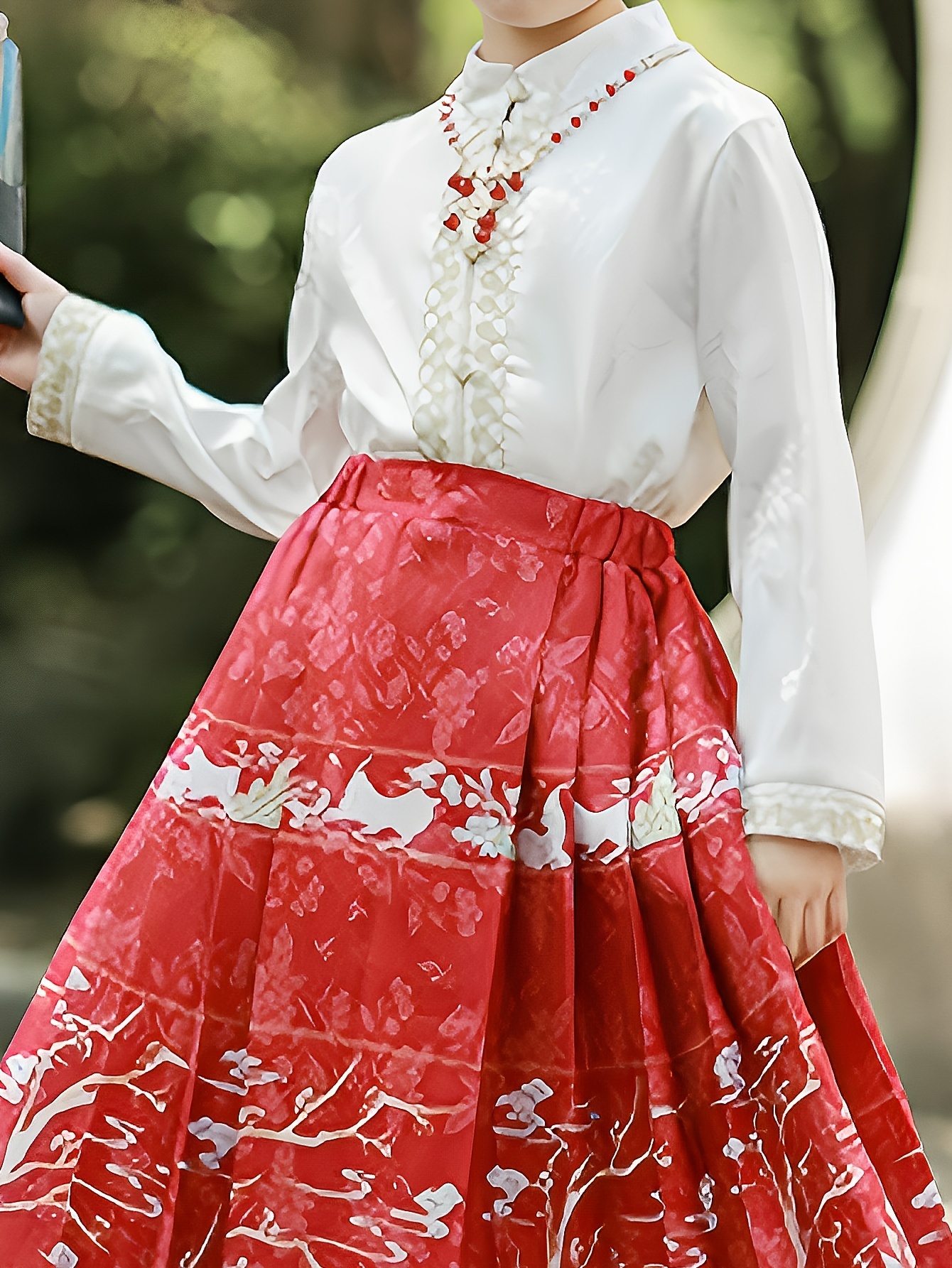 Trendy Chinese Vintage Style 2pc Hanfu Dress Girls Shirt + Dress Kids Clothes For Party Gift Halloween Christmas New Year Spring Fall