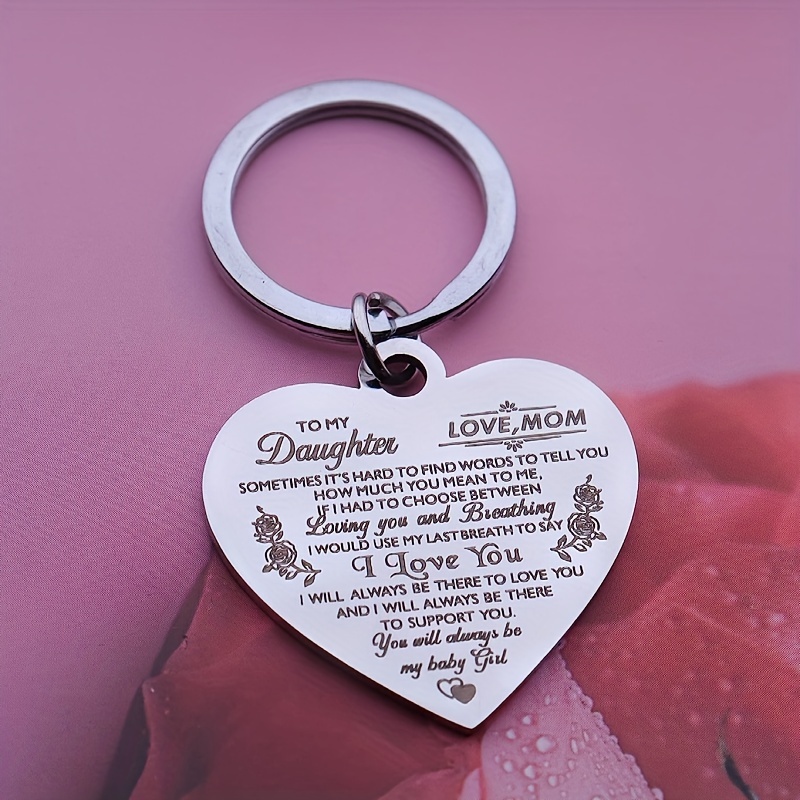 1pc Inspirational Keychain For Daughter/Son - Encouraging  Birthday/Graduation Gift From Mom/Dad