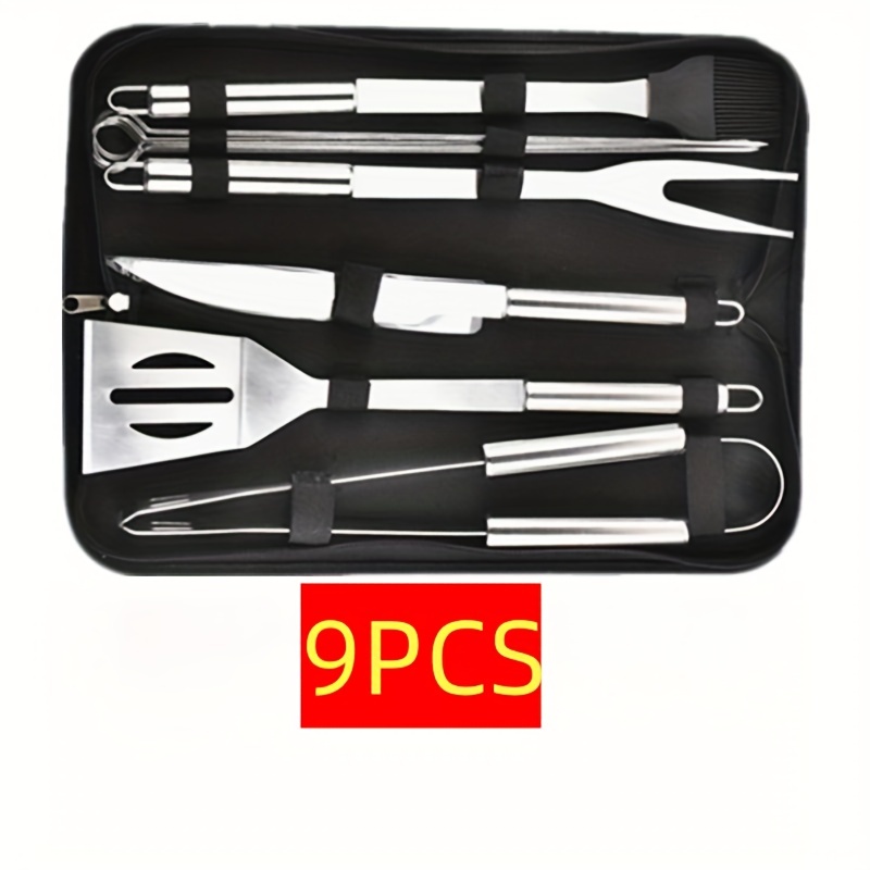 4PCS Barbecue Stainless Steel Home Outdoor Camping Knife Fork