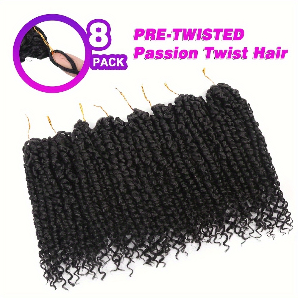 Passion Twist Crochet Hair Pre Looped Crochet Trenzas Para Mujeres Negras  Extensiones De Cabello Trenzado Sintético De 7 €