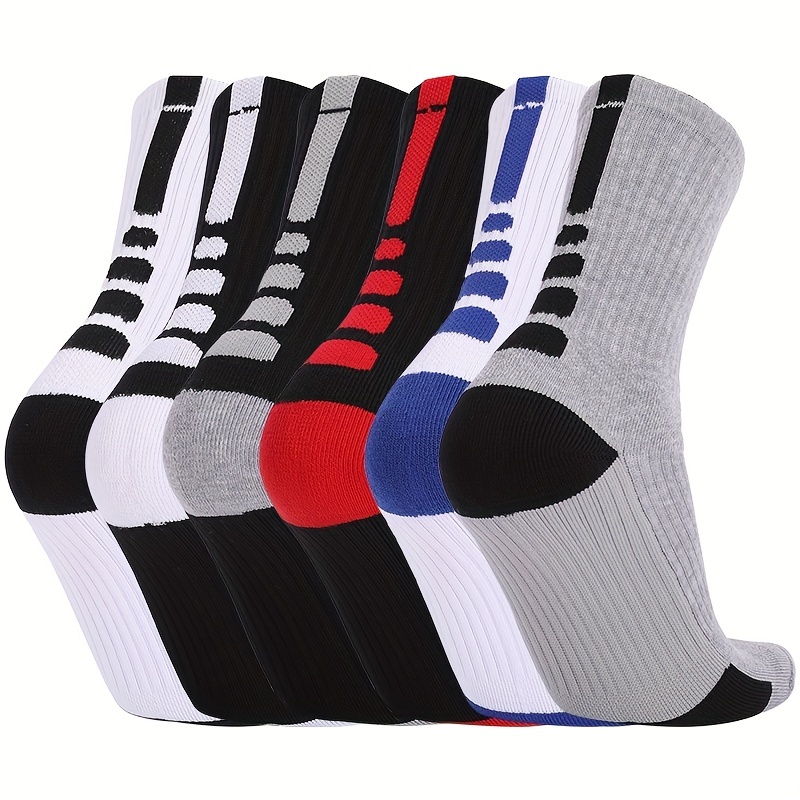 Men's Thick Compression Basketball Socks With Assorted - Temu