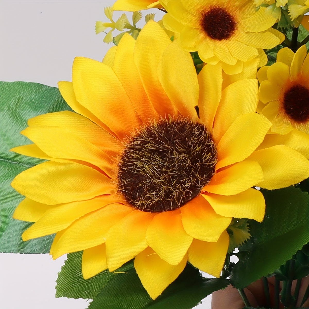 7 Heads Artificial Sunflower Fake Flowers Sunflowers Indoor - Temu