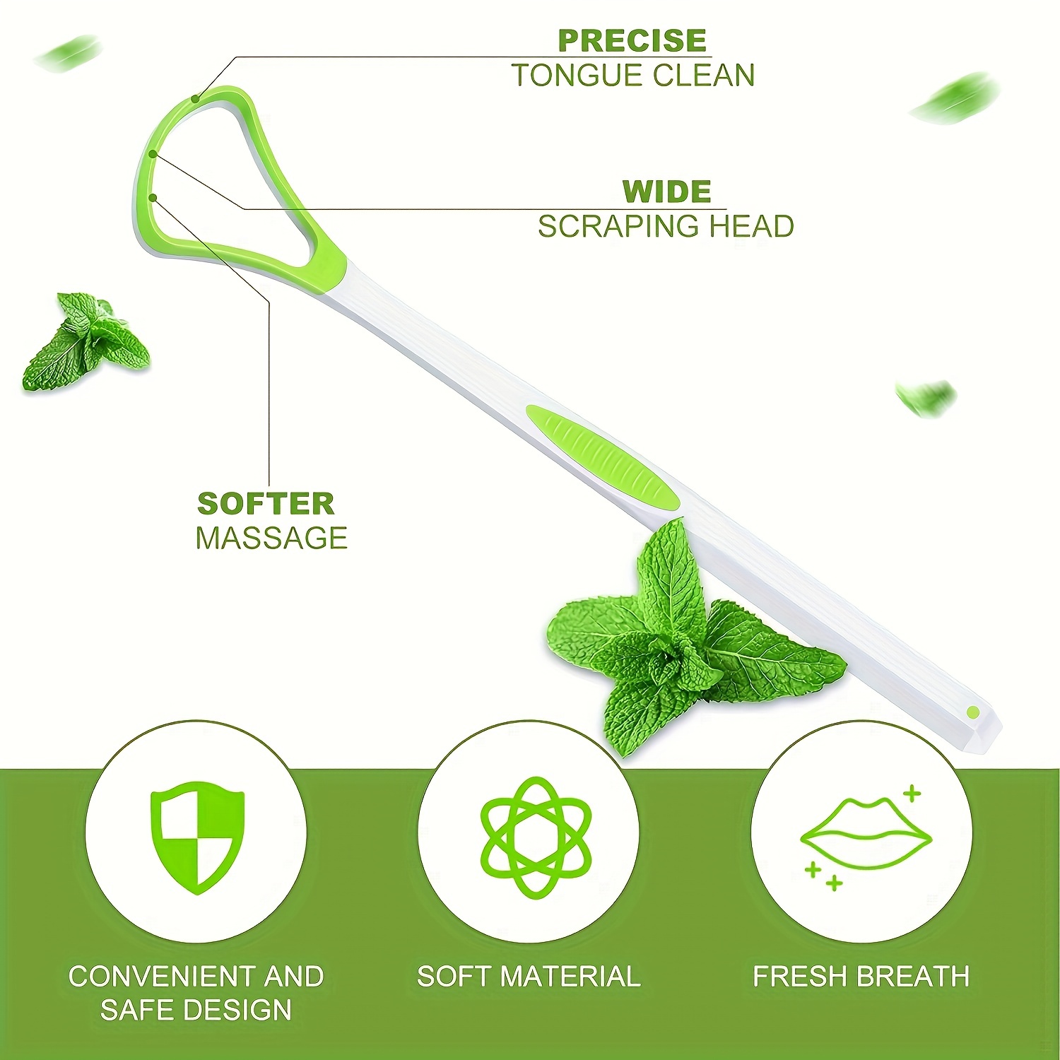 Reduce Bad Breath With Silicone Tongue Scraper - Oral Care Tool For Adults  - Temu