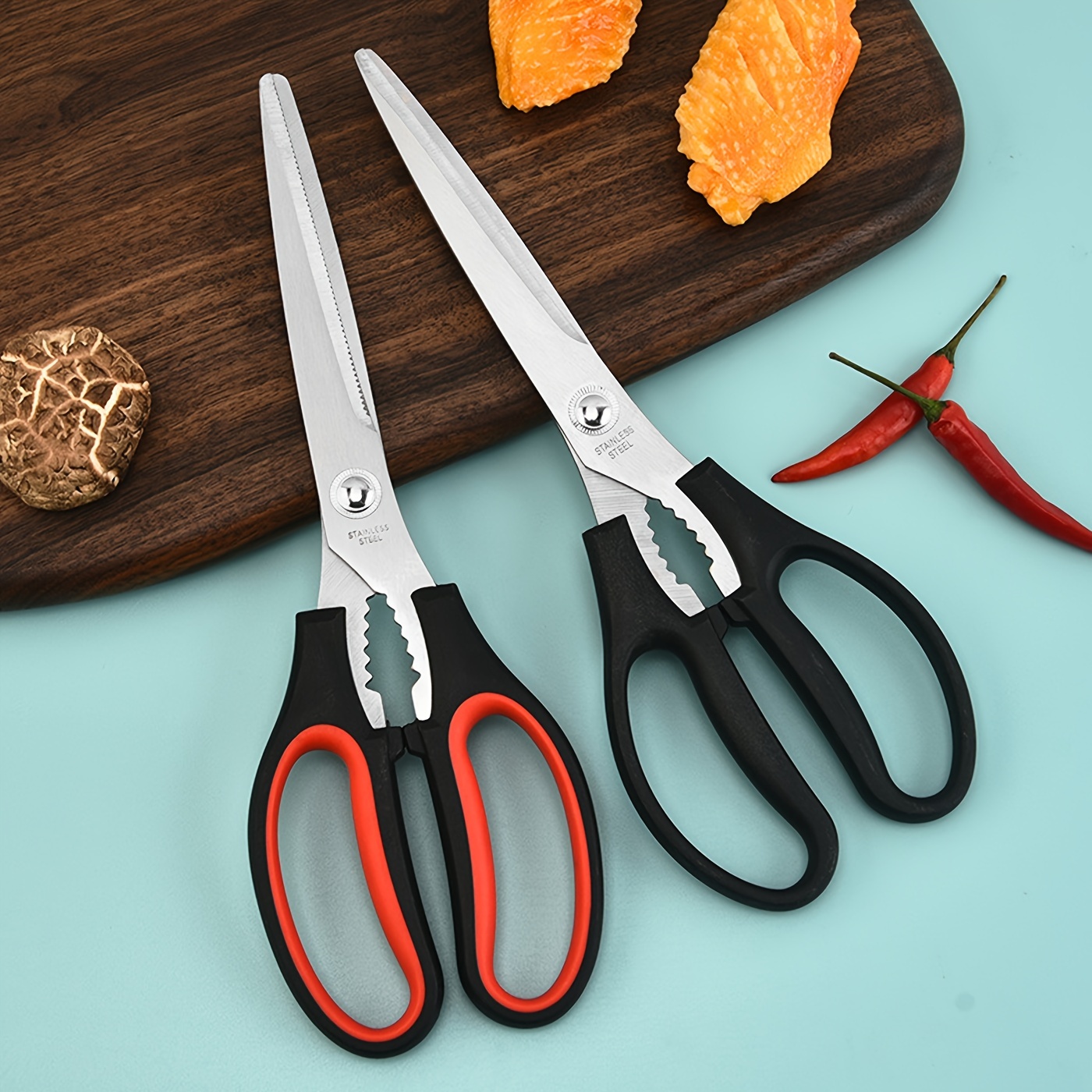 Kitchen Shears With Food Tongs Korean Barbecue Scissors And - Temu