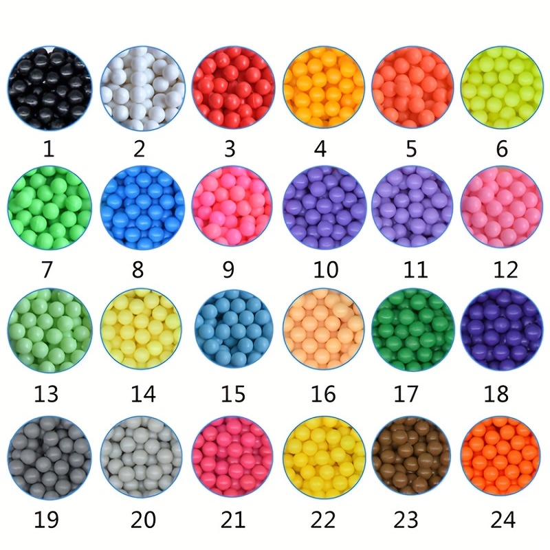 DIY 30 Colors 6000Pcs 4mm PVA Round Water Fuse Beads Kits for Girls 