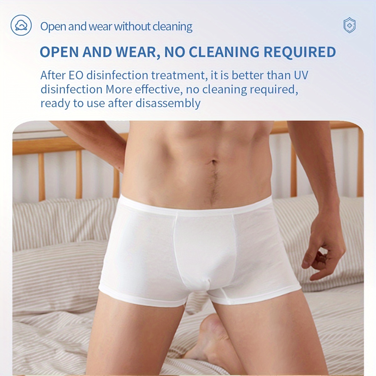 5PCS Disposable Underwear Men Women Travel Disposable Panties Men