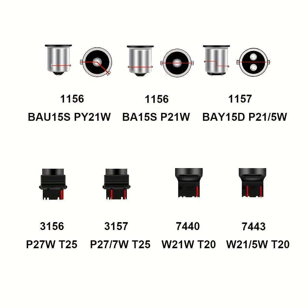 1156 P Ba15s Py Bau15s Led 1157 Bay15d Led Car Turn Signal - Temu