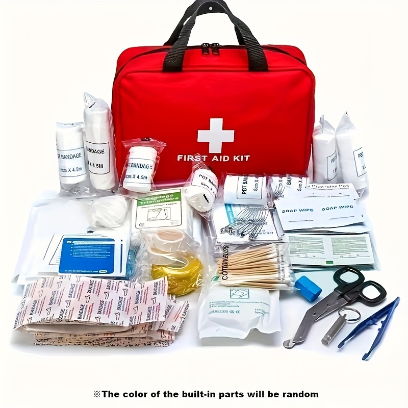 LAGREME - Mini kit de primeros auxilios, bolsa equipada con 105 piezas  básicas de insumos de emergencia para coche, hogar, escuela, oficina,  deportes