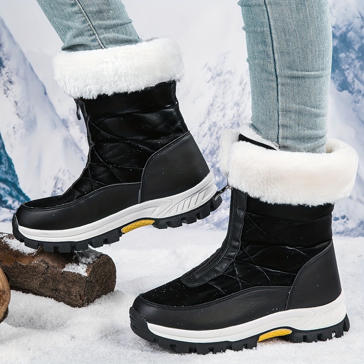 Women's Waterproof Snow Boots Winter Warm Hiking Boots
