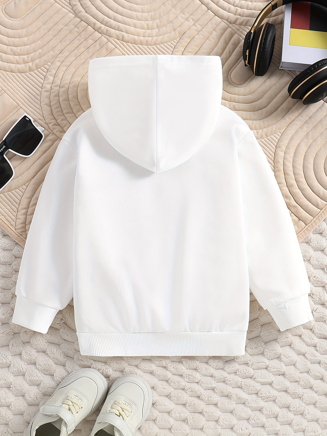 Boys plain white discount hoodie