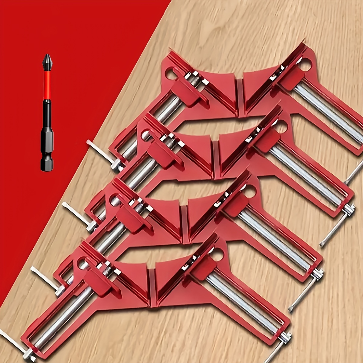 Right Angle Clamp 90 Degree Positioning Holder Woodworking Vice Miter Tool  Set Adjustable Wood Corner Clamps for Boxes,Door