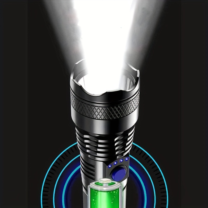 Mini Lampe de Poche Monstre À Trois Yeux, Lampe de Poche Tactique LED de 3  Pouces, Lampe Torche Rechargeable avec 5 Modes&3 Niveaux de Luminosité