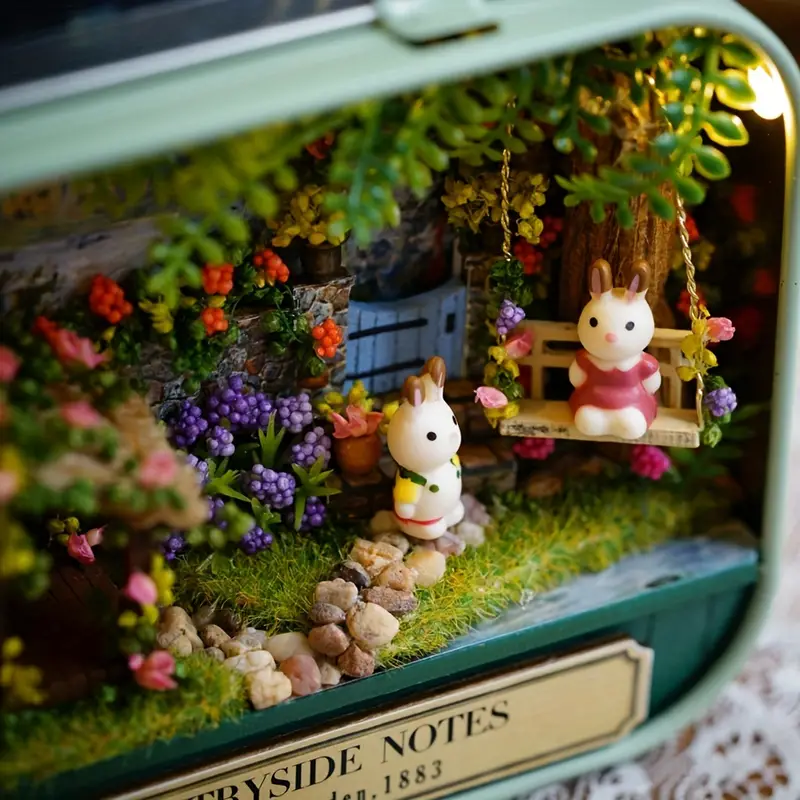 Diy Miniature Dollhouse Cabin Miniature Scene Box Theater - Temu