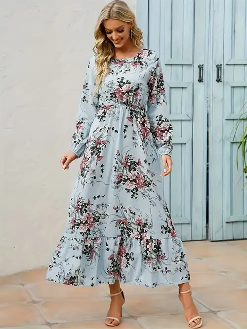 long floral maxi dress