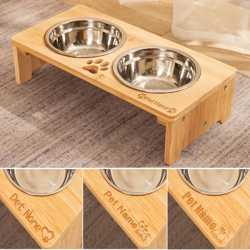 Elevated Dog Double Bowls For Neck Protection, Plastic Raised Dog Feeder  Stand With Feeder Bowls For Small Medium And Large Sized Dogs - Temu