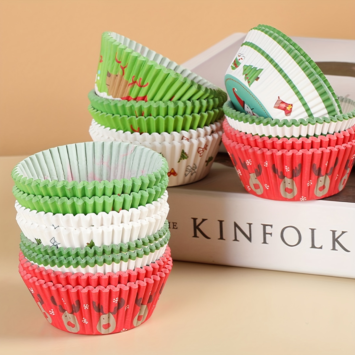100 Pièces Caissettes Papier Cupcakes pour Muffins Cupcake