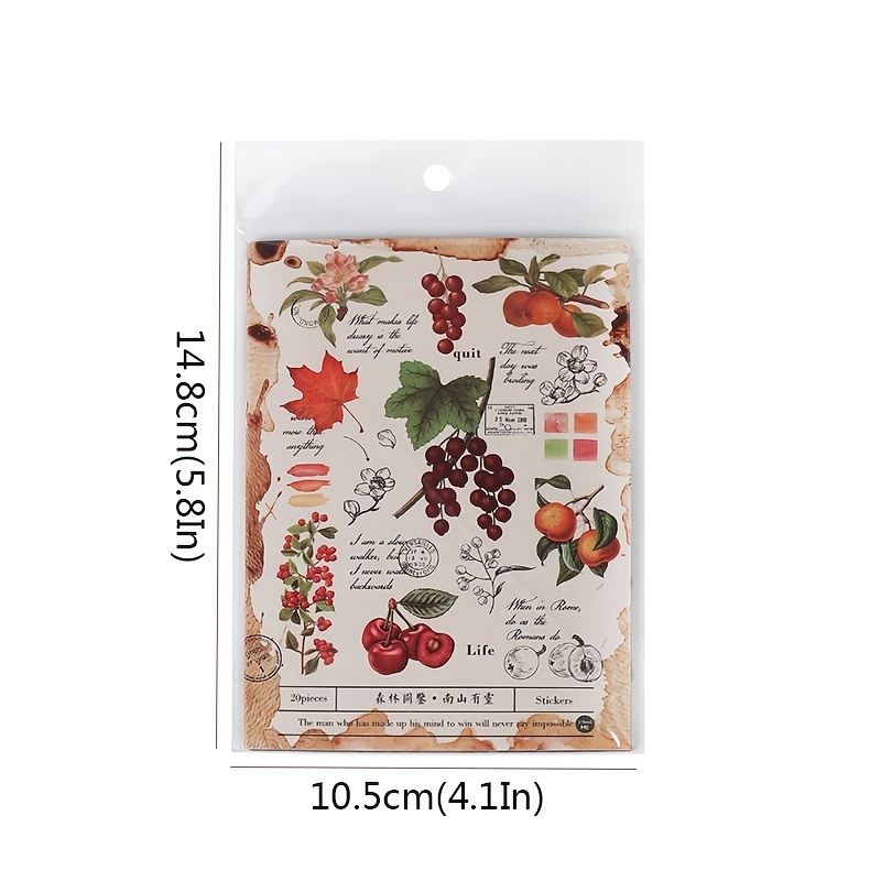 Washi Stickers For Journaling Plants Fruit Flowers Butterfly - Temu