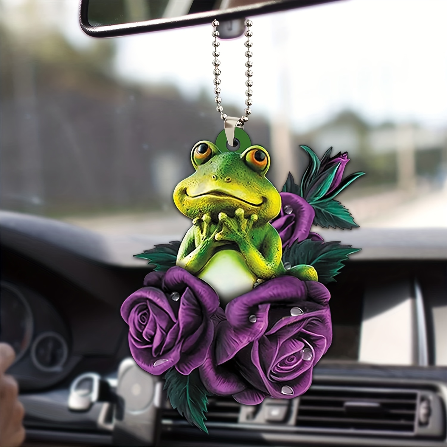 Interesting Green Frog Car Pendant Backpack Key Ring Accessories