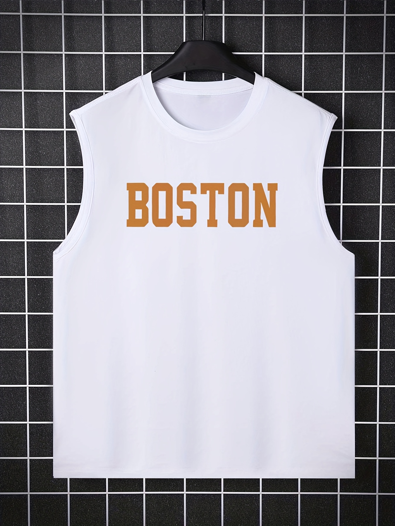 Boston' Round Neck Breathable Vest, Casual Sports Sleeveless Tank Tops,  Men's Summer Clothing - Temu Australia