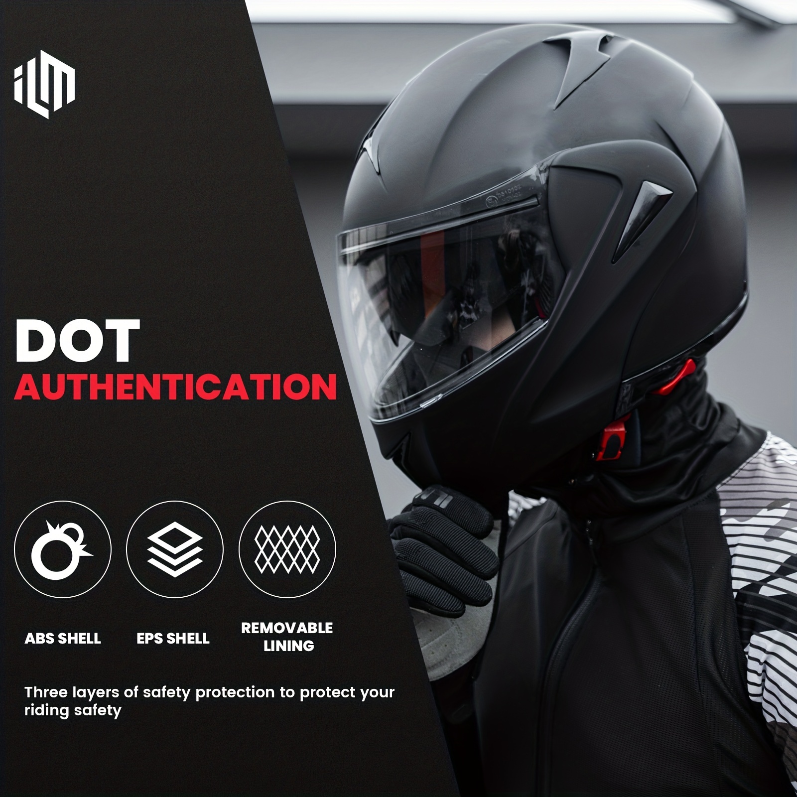 Full Face Motorcycle Helmet Racing DOT Approved Double Visors Motocross  Helmets