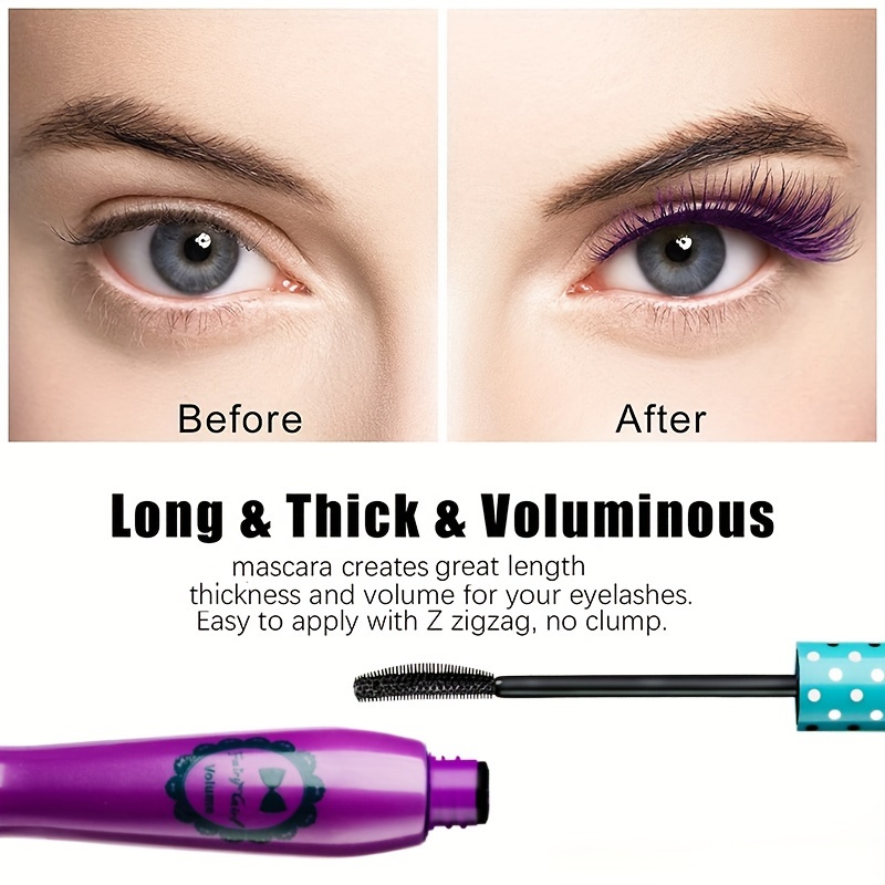 Colorful Waterproof Mascara Curling Extension Makeup 5 Colors