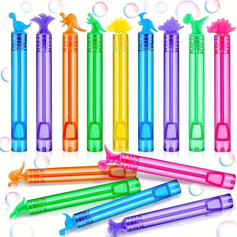 24 Pcs Dinosaur Bubble Wands,Mini Bubble Wands Party Favors for Themed  Birthday,Outdoors Activity,Summer Party,Easter,Bubble Blower Toy for Boys  Girls
