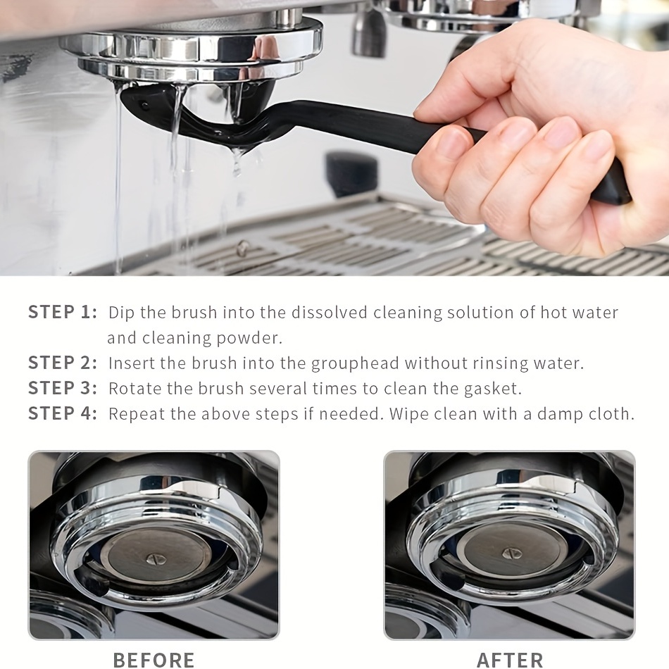 Number-one Coffee Machine Brush Cleaner Nylon Espresso Machine Brush Coffee  Cleaning Tool with Spoon (Pack of 2)