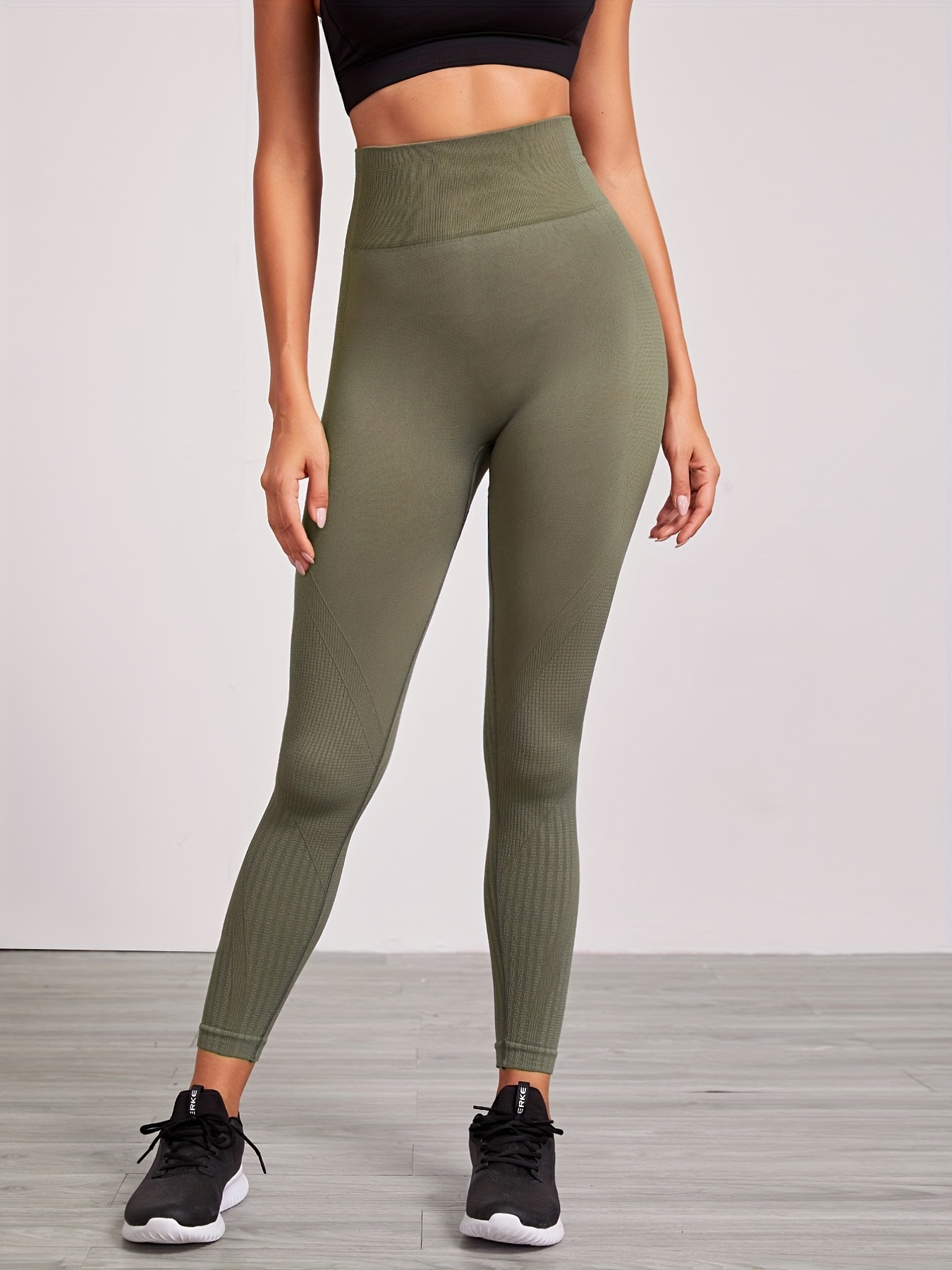 Shape Figure Solid Seamless Running Training Yoga Tight - Temu