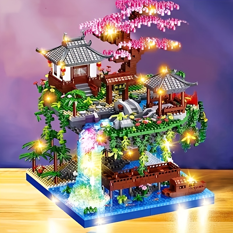 Gobesty Mini Sakura Arbre Maison Construire Bloc, 2138 Pièces