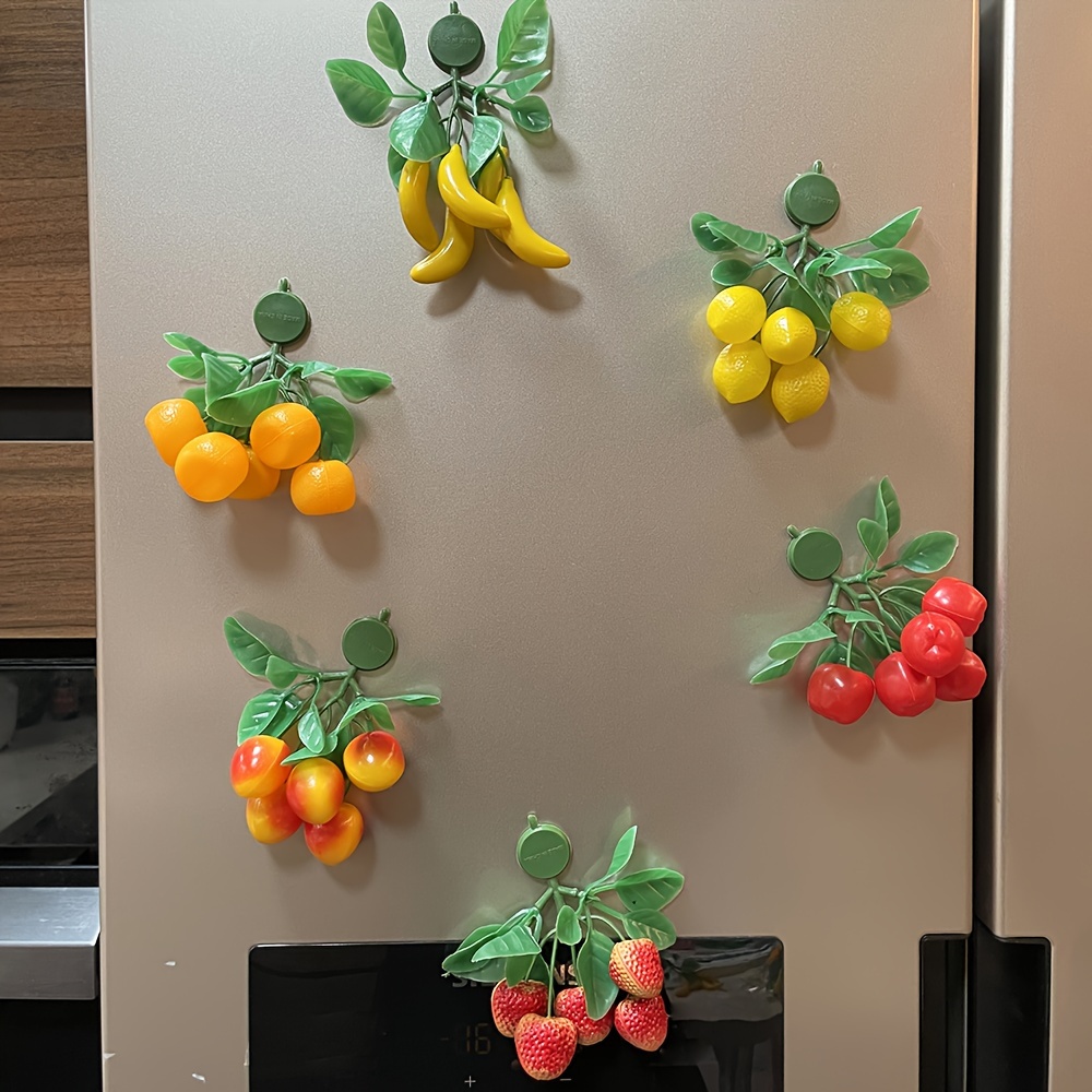 Fruit Fridge Magnets Vegetable Refrigerator Magnets Fruit Whiteboard  Magnetic Stickers for Home Decoration 24 Pieces (Fruit and Vegetable)