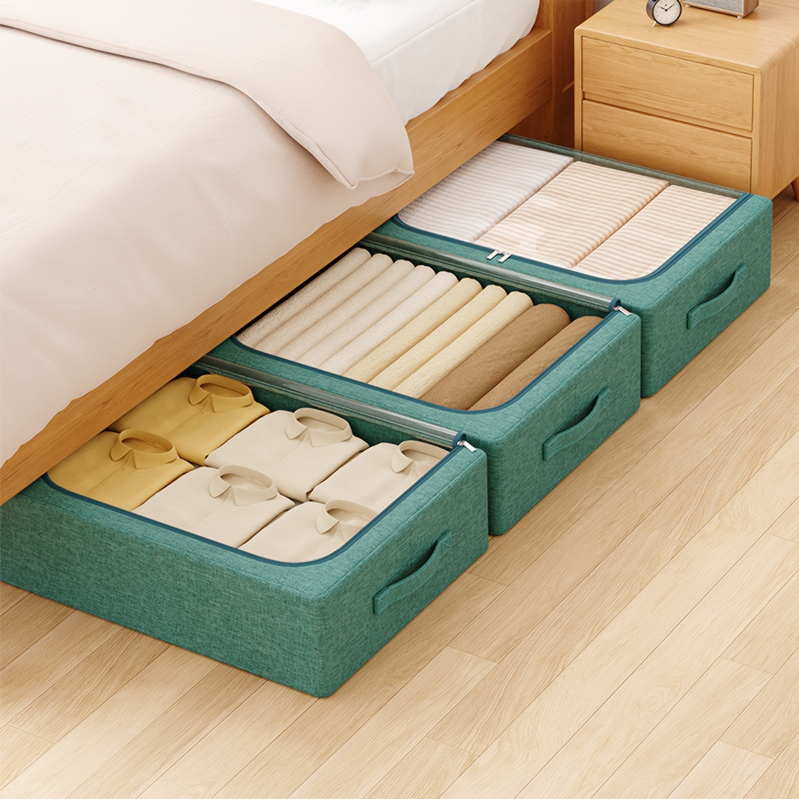 Bed Bottom Quilt Storage Bag Visual Large Capacity Packing - Temu
