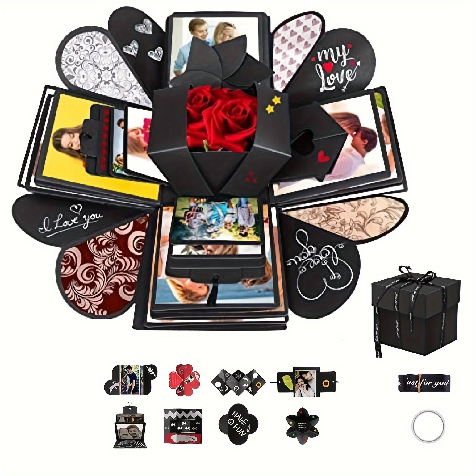 Explosion Box Gift Box, Creative Photo Album Scrapbooking Photo Album Gift  Box Love Memory Diy Handmade Surprise Box For Wedding Birthday Valentine's