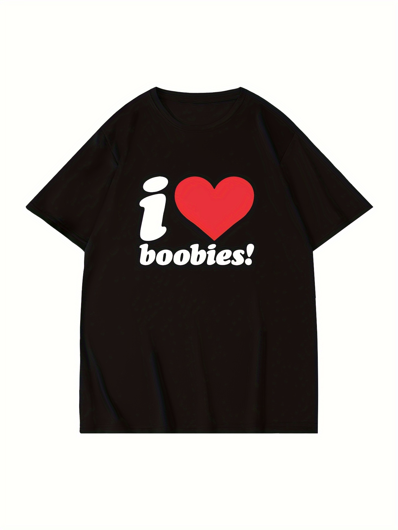 Womens Funny Creative Big Boobs Breast 3D Print Casual T-Shirt Short Sleeve