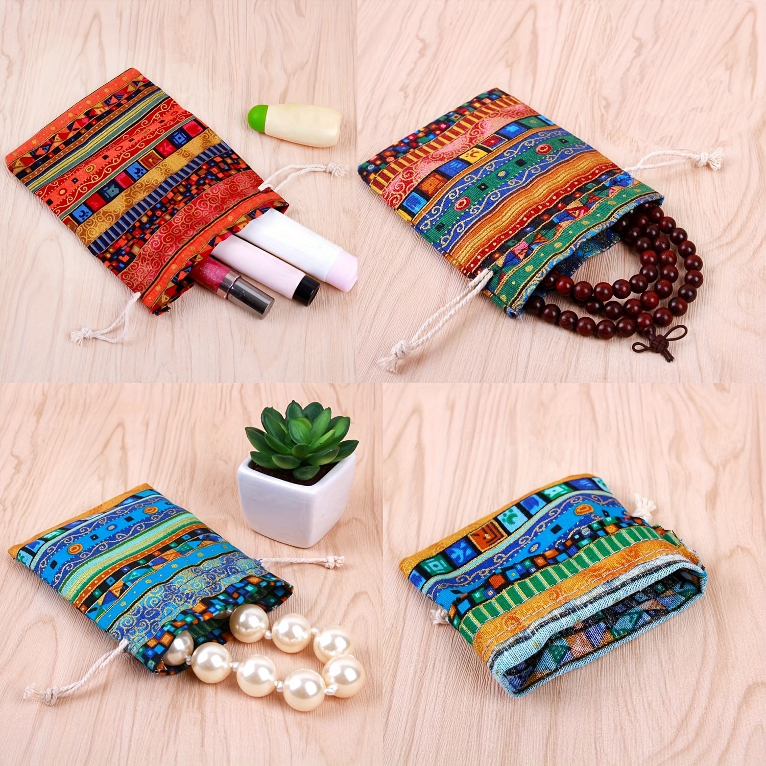 Drawstring Storage Gift Bags Egyptian Ethnic Style Jewelry - Temu