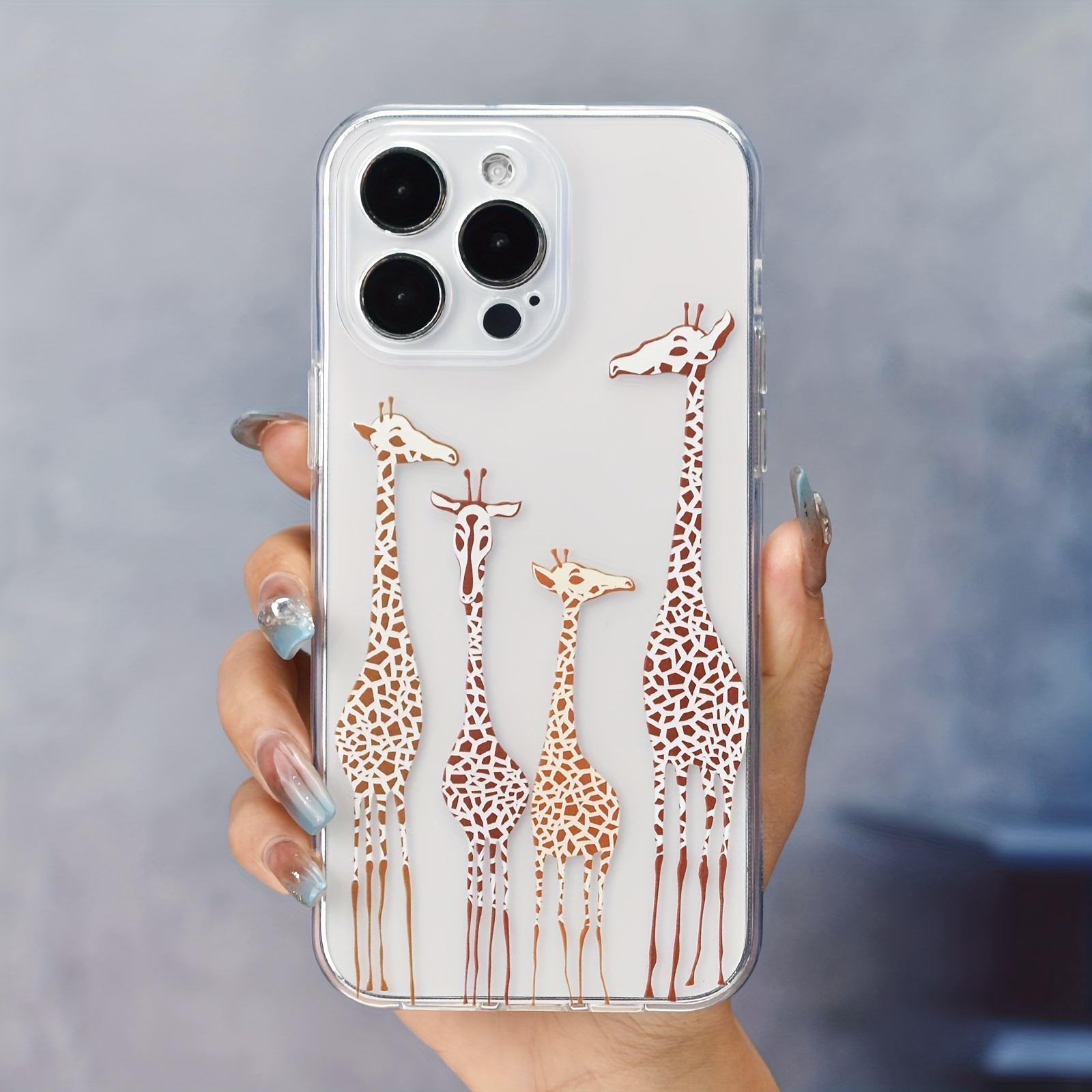 

Giraffe Pattern, 2.0 Transparent All-inclusive Thickened Protection, Dustproof Waterproof Tpu Soft Phone Case For Iphone7/8/11/12/13/14/x/xr/xs/plus/ Pro/pro Max/se2/mini Series
