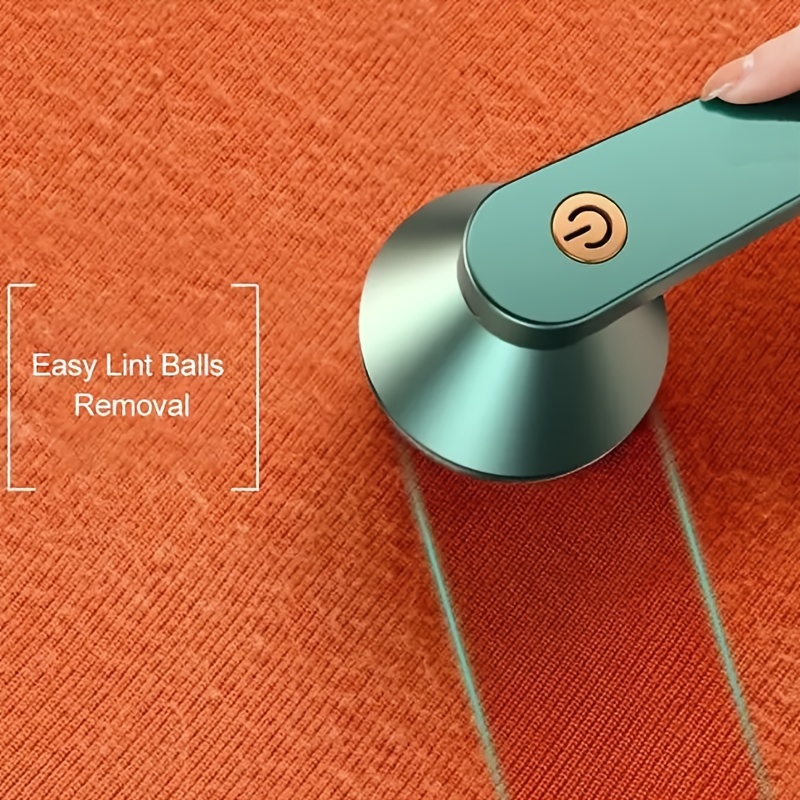 1pc Electric Fabric Trimmer, Portable Lint Remover, USB Rechargeable Sweater Defuzzer, Powerful Hair & Ball Remover for Clothes, Bedding, Furniture, Carpets, Sofa, Cleaning Tool with 6-Blade Fine Steel Cutter Head, Dual-Use Charging, ?36V, 400mAh Battery