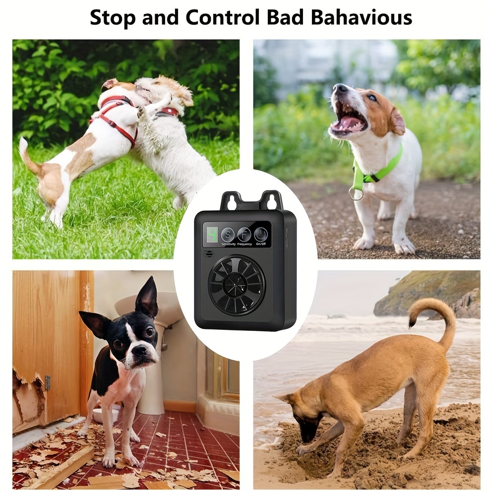 Dispositivos de control de ladridos de perros Dispositivo antiladridos de  doble sensor con modos de entrenamiento/disuasión Silbato para perros para  dejar de ladrar