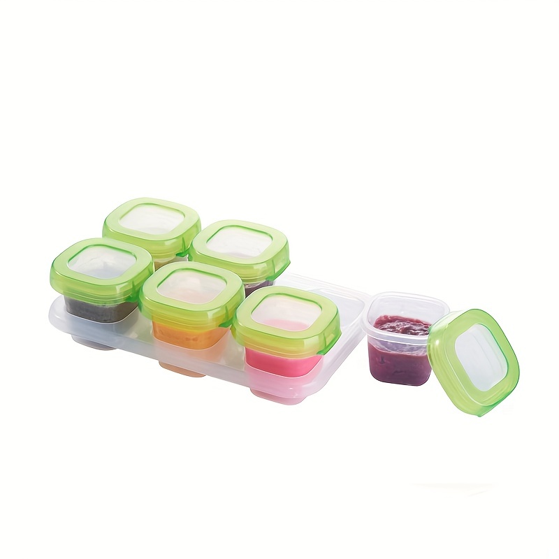 Image of 4pcs/6pcs Sealed Lid Portable Food Supplement Box For On The Go, Kids Children Toddlers Mini Box Snacks Storage Sealed Container,snack Storage Compartment
