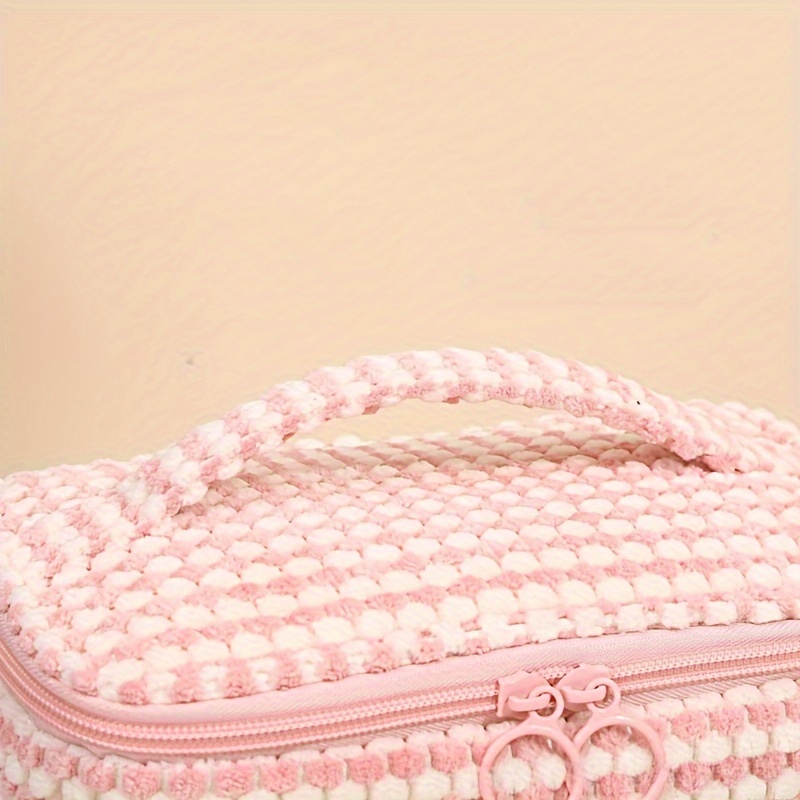 Rectangular Makeup Bag in Pink