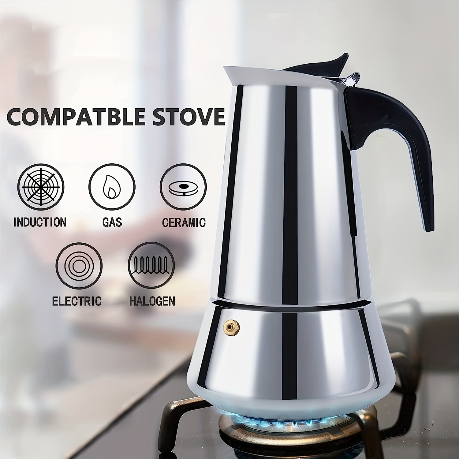 1pc Italian Moka Pot Stovetop Espresso Maker - Temu