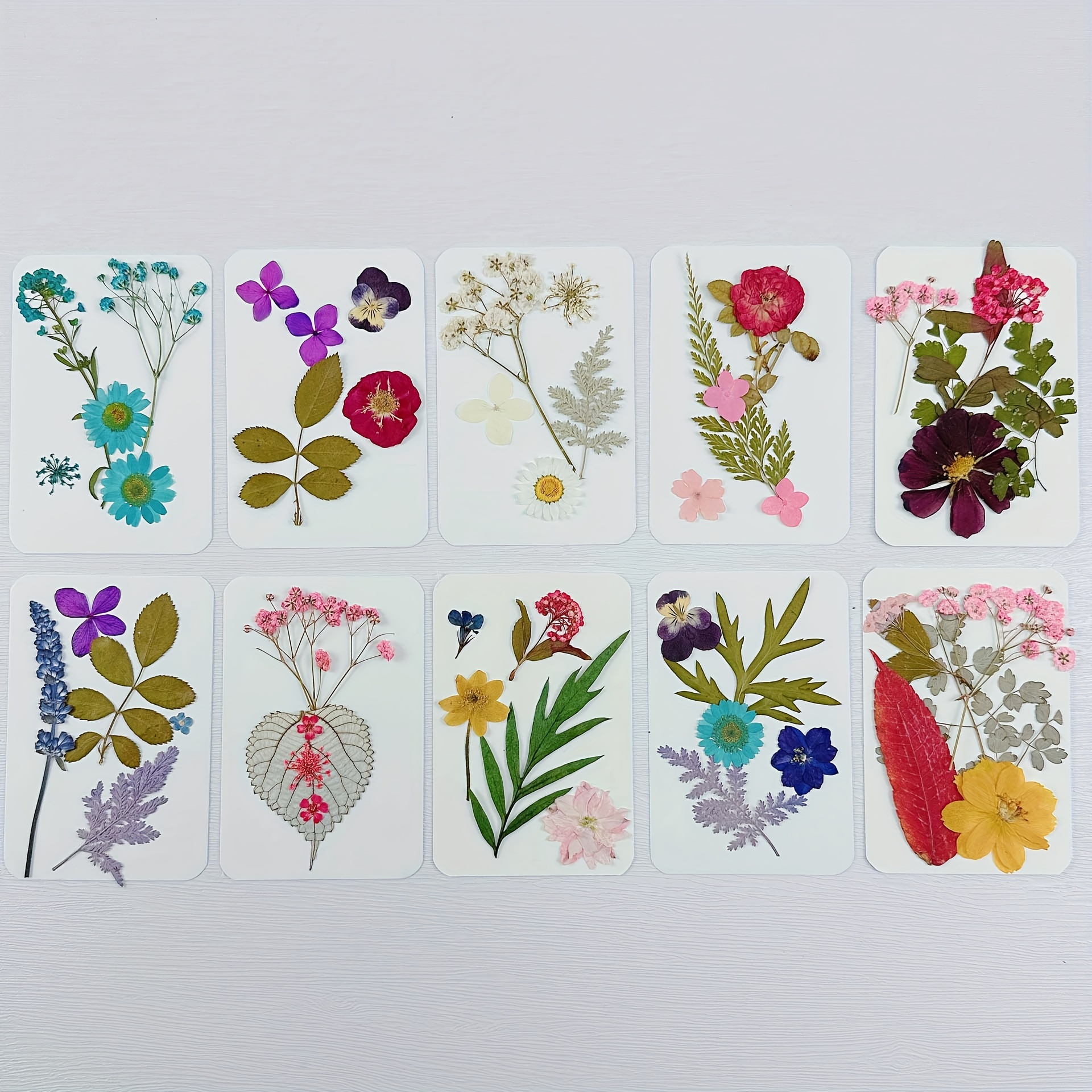 PRESSED FLOWER BOOKMARKS Set of 2 Bookmarks Real Dried -   Gepresste  blumen, Lesezeichen-basteleien, Kreative lesezeichen